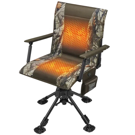 Heated Hunting Chair with 360° Swivel & Adjustable Height