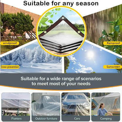 Waterproof Clear Tarp with Grommets