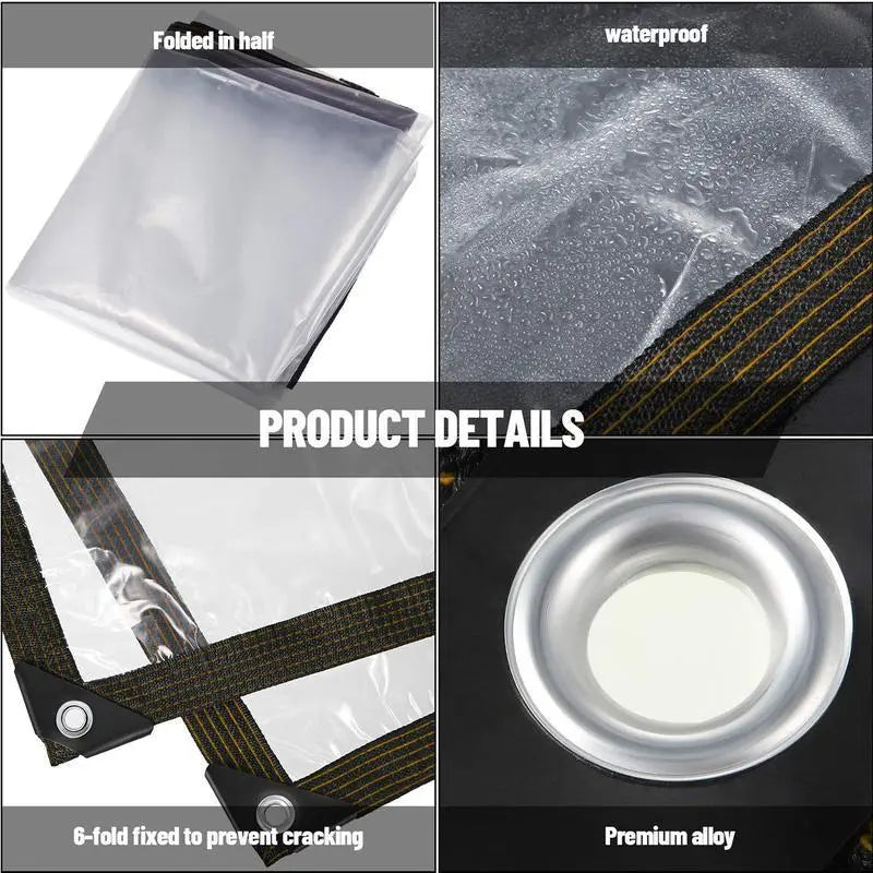Waterproof Clear Tarp with Grommets