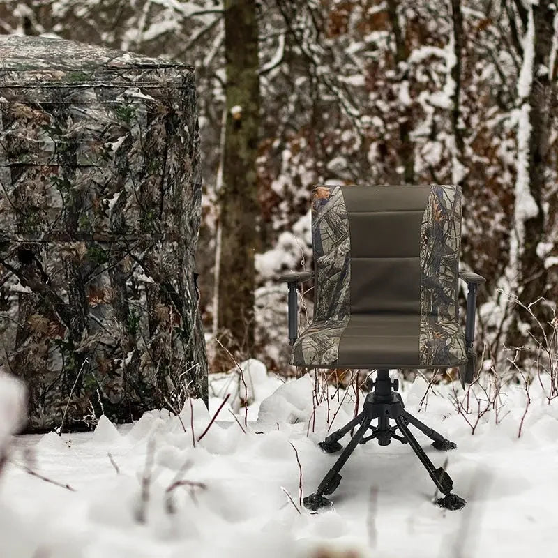 Heated Hunting Chair with 360° Swivel & Adjustable Height